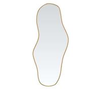 vidaXL Gold PVC Frame Wall-mounted Mirror - 60 x 25 cm, Clear Glass - For Bathroom, Hallway, Vanity, Make-up & Cosmetic Purposes
