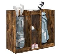 vidaXL Golf Cabinet Plain Smoked Oak 102 x 45 x 85.5 cm, Ample Storage, Stylish Garage Cabinet, Rectangular Golf Organizer, Functional Indoor Unit, Free-Standing Wooden Shelf