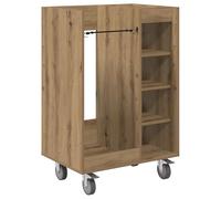 vidaXL Golf Cabinet with Wheel Plain Artisan Oak 65 x 45 x 98 cm, Spacious Golf Cabinet, Modern Style, Practical Shelf, Cool Indoor Furniture, Ideal for the Garage