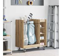 vidaXL Golf Cabinet with Wheel Plain Artisan Oak 90 x 45 x 98 cm