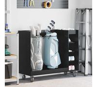 vidaXL Golf Cabinet with Wheel Plain Black Oak 120 x 45 x 98 cm