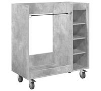 vidaXL Golf Cabinet with Wheel Plain Concrete Grey 90 x 45 x 98 cm, Spacious Golf Cabinet, Modern Style, Practical Shelf, Cool Indoor Furniture, Ideal for the Garage