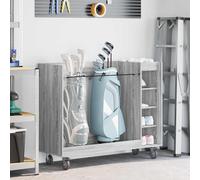 vidaXL Golf Cabinet with Wheel Plain Grey Sonoma 120 x 45 x 98 cm