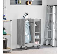 vidaXL Golf Cabinet with Wheel Plain Grey Sonoma 65 x 45 x 98 cm
