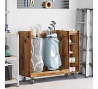 vidaXL Golf Cabinet with Wheel Plain Old Wood 120 x 45 x 98 cm