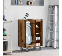 vidaXL Golf Cabinet with Wheel Plain Old Wood 65 x 45 x 98 cm