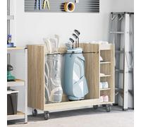 vidaXL Golf Cabinet with Wheel Plain Sonoma Oak 120 x 45 x 98 cm