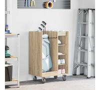 vidaXL Golf Cabinet with Wheel Plain Sonoma Oak 65 x 45 x 98 cm