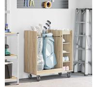 vidaXL Golf Cabinet with Wheel Plain Sonoma Oak 90 x 45 x 98 cm, Spacious Golf Cabinet, Modern Style, Practical Shelf, Cool Indoor Furniture, Ideal for the Garage