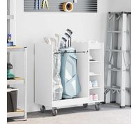vidaXL Golf Cabinet with Wheel Plain White 90 x 45 x 98 cm