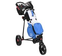vidaXL Golf Dolly Black 110 x 60 x 132 cm Iron, A Portable Golf Cart, Compact Trolley, Manual Device, Foldable Accessories