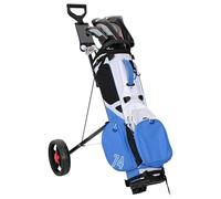 vidaXL Golf Dolly Black 66 x 65 x 112 cm Iron Portable Golf Cart Handy Transport Space Saving Stable for Outdoor Golf
