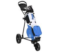 vidaXL Golf Dolly Black 95 x 60 x 130 cm Iron Golf Trolley Practical Caddy Handy Trolley Black Bag for Golf Course