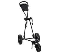 vidaXL Golf Trolley Black Iron Foldable, Golf Trolley, Portable Caddy, Efficient