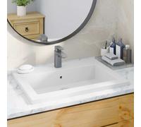 vidaXL Granite Basin 600x450x120 mm White