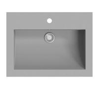 vidaXL Granite Basin Grey Above Counter Bathroom Cloakroom Wash Sink Bowl