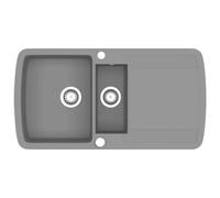 vidaXL Granite Kitchen Sink Double Basin Grey