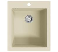 vidaXL Granite Kitchen Sink Single Basin Beige