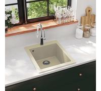 Vidaxl Granite Kitchen Sink Single Basin Beige