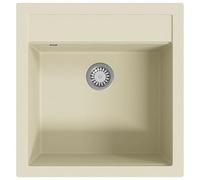 vidaXL Granite Kitchen Sink Single Basin Beige