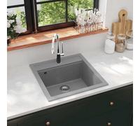 Vidaxl Granite Kitchen Sink Single Basin Grey Kitchen Sinks
