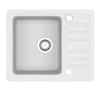 Vidaxl Granite Kitchen Sink Single Basin White