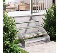 vidaXL Grate Step 90x24x7 cm Galvanised Steel