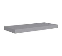 vidaXL Gray Floating Wall Display Shelf with Invisible Mounting System Honeycomb MDF and Metal Frame 23.6""""x9.3""""x1.5"""" Assembly Required
