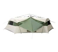 vidaXL Green 185T polyester tent with PU coating. Super spacious for camping. 520 x 190 cm. Waterproof, breathable, windproof and simple to assemble. Perfect for two people