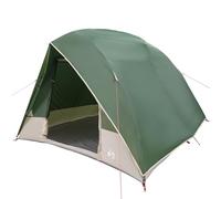 vidaXL Green 4 Person Tent Waterproof Breathable Polyester Zipper Portable Carry Bag Perfect for Outdoor Camping Size 320*275*190cm