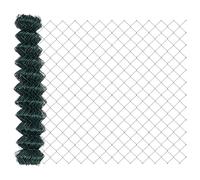 vidaXL Green 4 x 33 ft Steel Link Fence Heavy Duty Outdoor Border UV Resistant Geometric Pattern Durable Industrial Style Garden Fence Ideal as Separator