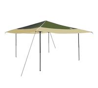 vidaXL Green 400x400cm Pop Up Oxford Fabric Pop Up 2 Person Tent Outdoor Party Tent Modern Design with 1 Roof, Pre-Assembled Frame, Carry Bag and 4 Guy Ropes