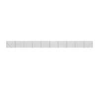vidaXL Green Chain Link Fence with Floor Flange - Steel Material with PVC Coating, UV and Wear Resistant, 1.8x25 m Size, Suitable for Outdoor Use as Barrier or Animal Enclosure