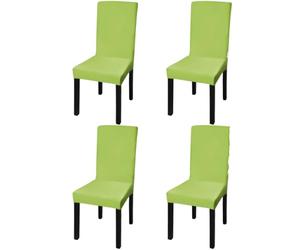vidaXL Green Chair Cover 4 pcs - Stretchable, Washable, Universal Fit for Indoor and Outdoor Seating