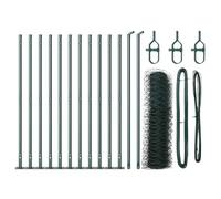 vidaXL Green Hexagonal Fencing 2ft x 82ft Garden Fence Kit Steel Garden Fence Kit Easy Assembly Durable Stylish Outdoor Fence System Border Marker Metal Panels