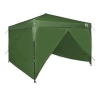 vidaXL Green Oxford Fabric Party Tent 300 x 300 x 227 cm Easy to assemble Ideal for 2 Person Modern design with silver PA coating Frame Included Carry Bag Included