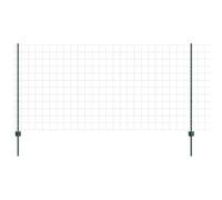 vidaXL Green PVC Coated Heavy-Duty Garden Fence Set with Metal Posts - Outdoor Fencing 25 x 1.2m UV Resistant