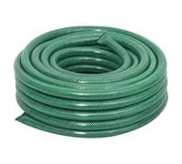 vidaXL Green PVC Garden Hose 50m - Swimming Pool Pipe Reel, Water Irrigation Hose, 19mm Inner Dia, Weather-Resistant, for Gardens/Farms