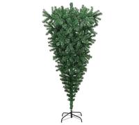 vidaXL Green Upside-Down Artificial Christmas Tree with Stand - Modern Indoor Decoration Tree, 180cm Height, 90cm Width