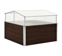 vidaXL Greenhouse Brown 100x100x85 cm Galvanised Steel