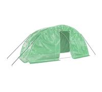 vidaXL Greenhouse Walk in Greenhouse Grow House with Steel Frame Green 10 m²
