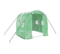 vidaXL Greenhouse Walk in Greenhouse Grow House with Steel Frame Green 4 m²