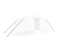 vidaXL Greenhouse Walk in Greenhouse Grow House with Steel Frame White 10 m²