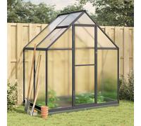 vidaXL Greenhouse with Base Frame Walk in Grow House Anthracite Aluminium