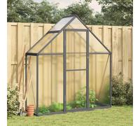 (anthracite, 169 x 58 x 195 cm) vidaXL Greenhouse with Base Frame Garden Walk in Plant Grow House Aluminium