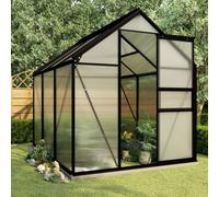 vidaXL Greenhouse with Base Frame Anthracite Aluminium 3.61 m²