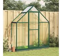 (green, 169 x 58 x 202 cm) vidaXL Greenhouse with Base Frame Garden Walk in Plant Grow House Aluminium