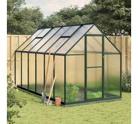 (green, 334 x 169 x 202 cm) vidaXL Greenhouse with Base Frame Walk in Grow House Anthracite Aluminium