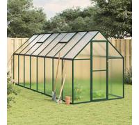 (green, 445 x 169 x 195 cm) vidaXL Greenhouse with Base Frame Walk in Grow House Anthracite Aluminium