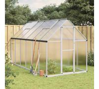 vidaXL Greenhouse with Base Frame Silver 334x169x195 cm Aluminium